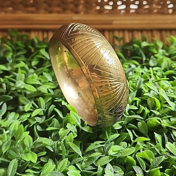 Vintage Brass Bangle - Picture 1 of 8